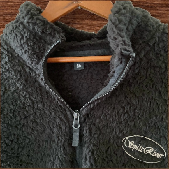 Port Authority Men’s Ultra Lite Faux Fur Pullover, Quarter Zip Long Sleeve Sz XL - Picture 5 of 8